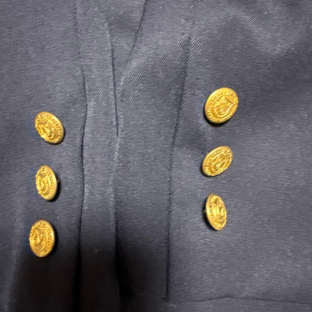 【美品】イーストボーイ　紺ブレ　金ボタン エンブレム付き　ウール100%　L