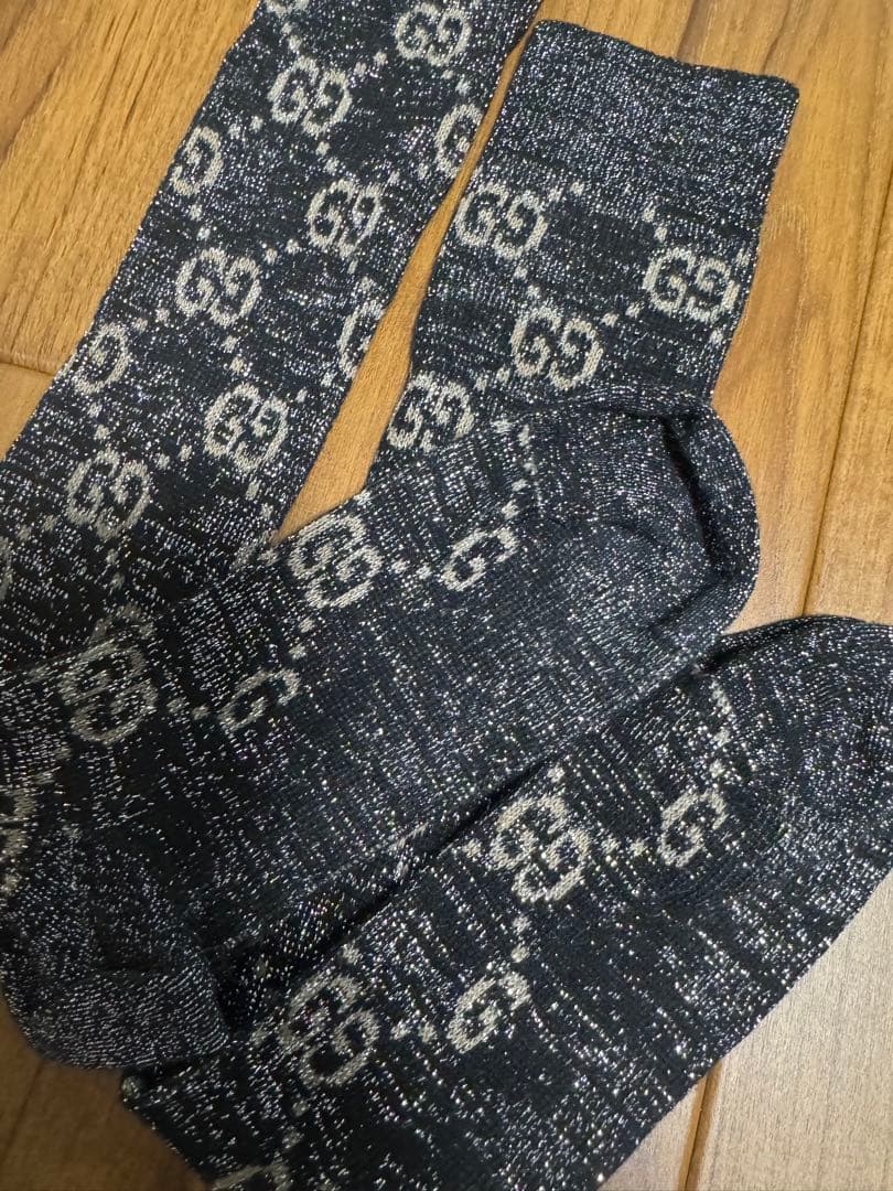 【お値下げ】GUCCI グッチ ルレックス GG柄 ソックス ラメMサイズ