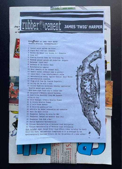 Rubber O Cement & JAMES TWIG HARPERコミック付