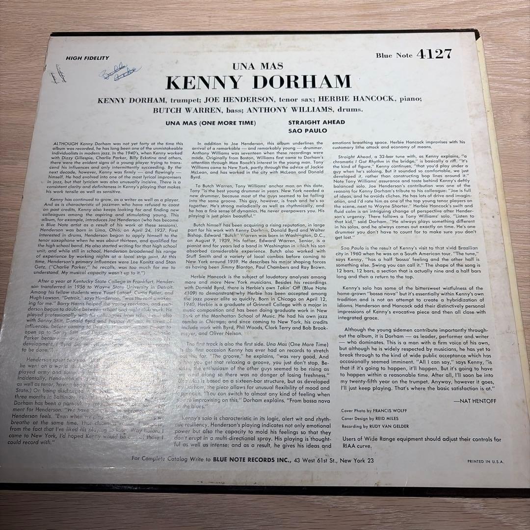 [レコード] Kenny Dorham UNA MAS LP blue note