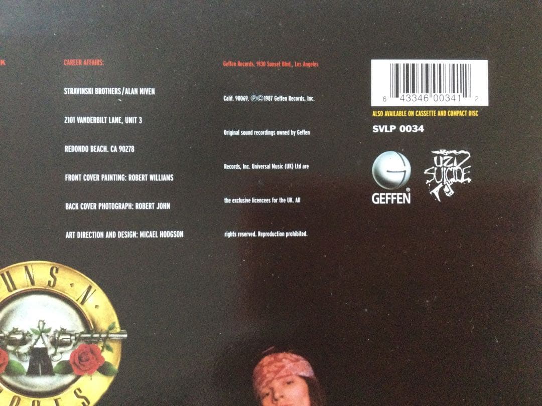 洋楽 Guns N' Roses Appetite For Destruction