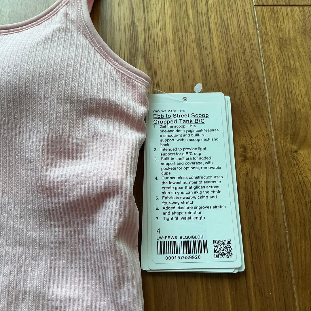 新品！Ebb to StreetスクープネッククロップタンクB/Cピンクサイズ4