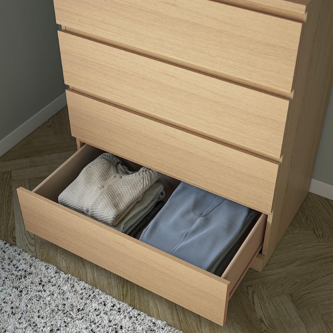 IKEA MALM マルム　4段チェスト