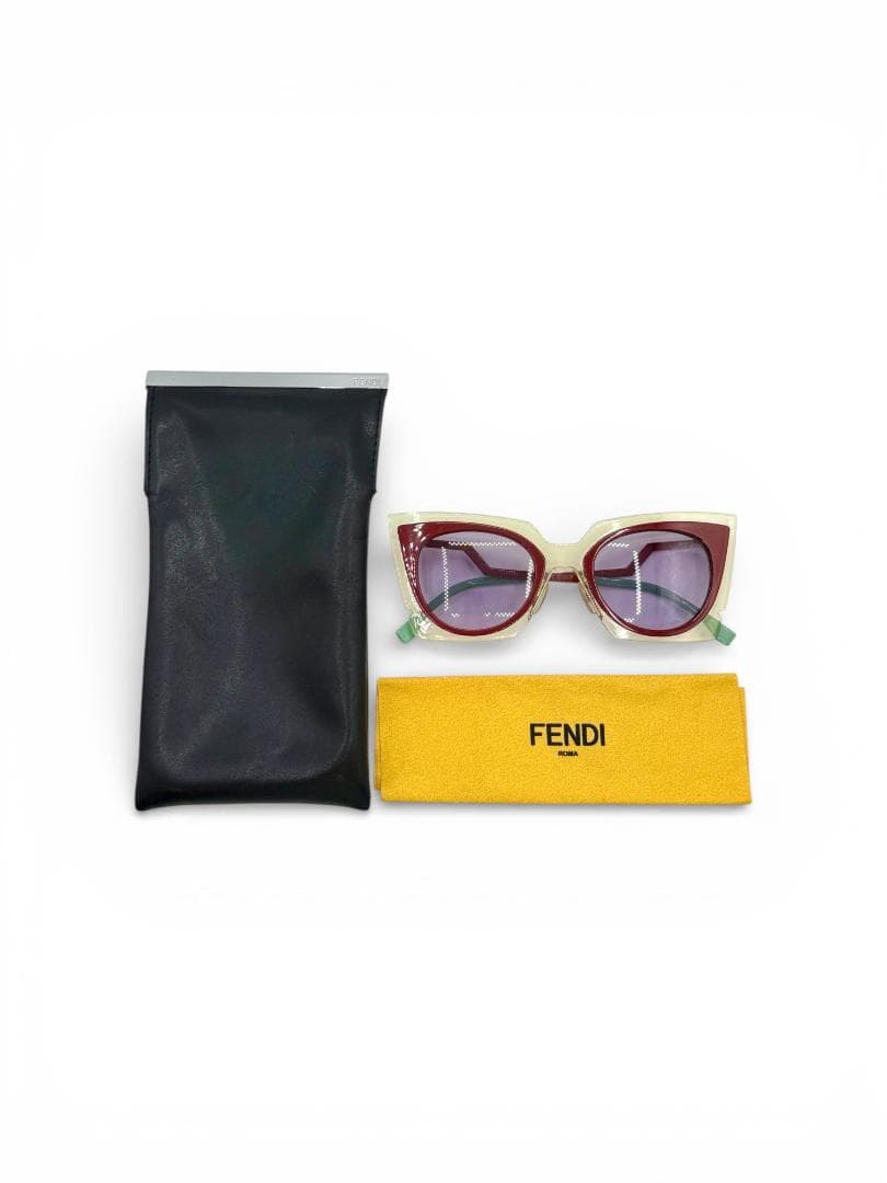 FENDI フェンディ サングラス キャットアイ レトロ ケース付