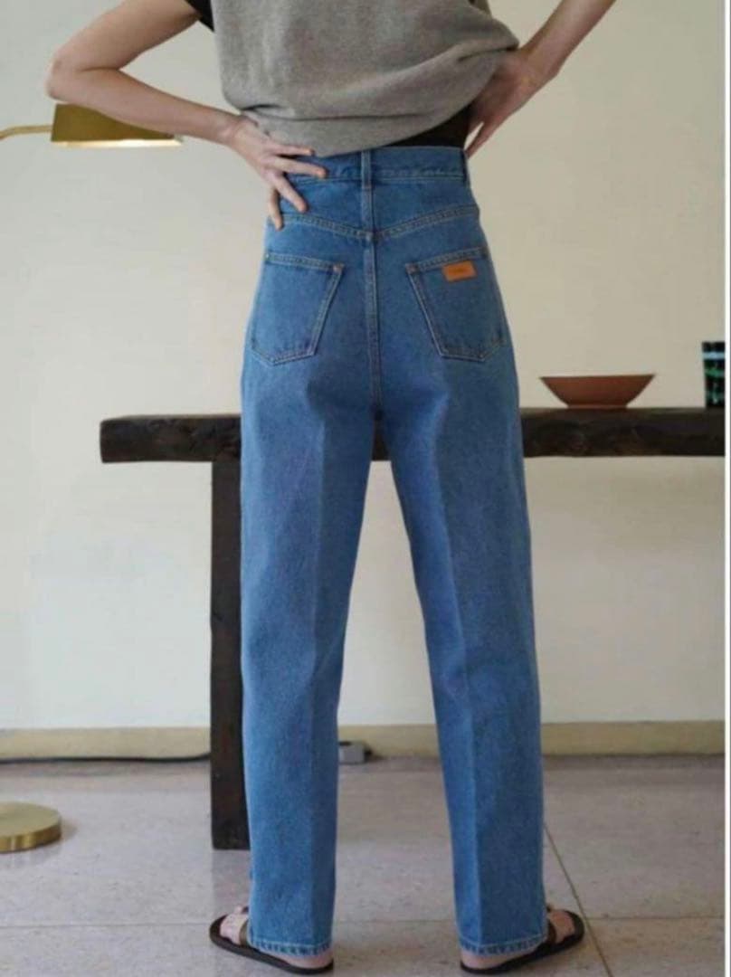 クリスタセヤ BLEACHED DENIM HIGH WAISTED デニム