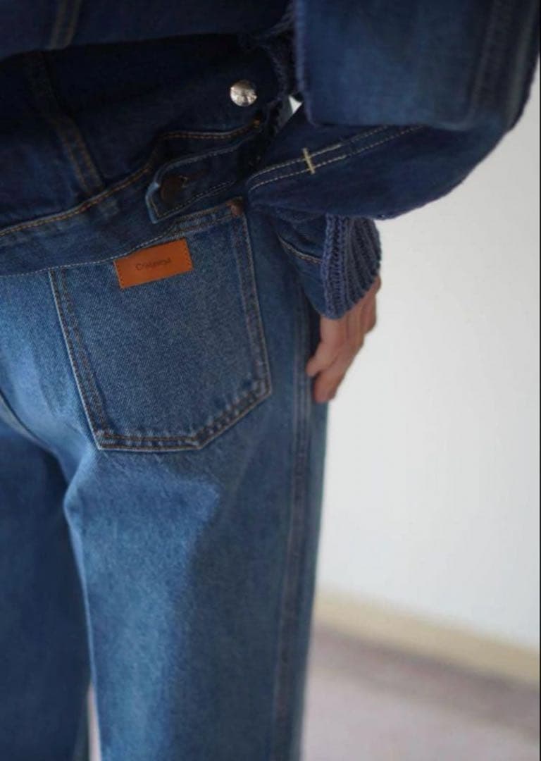 クリスタセヤ BLEACHED DENIM HIGH WAISTED デニム