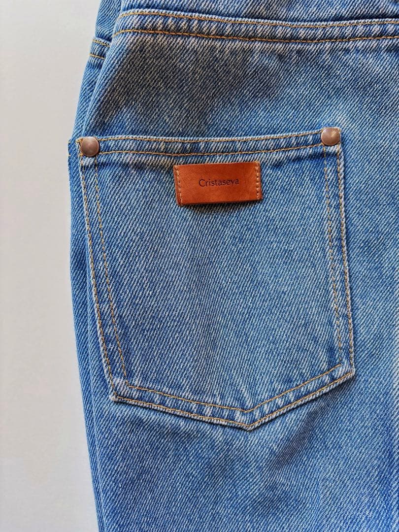 クリスタセヤ BLEACHED DENIM HIGH WAISTED デニム