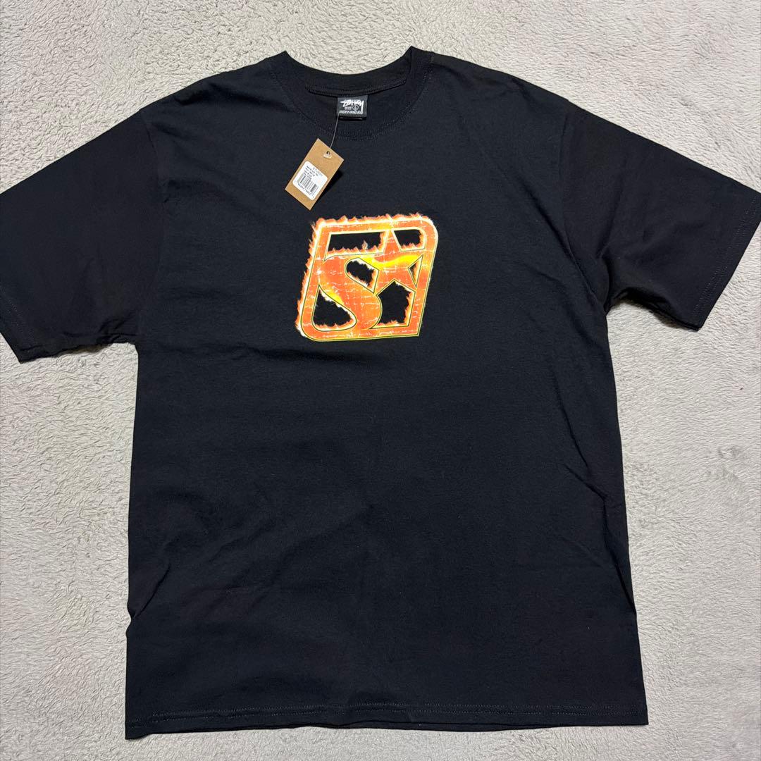 STUSSY BLAZE tee tシャツ L 黒　ブラック