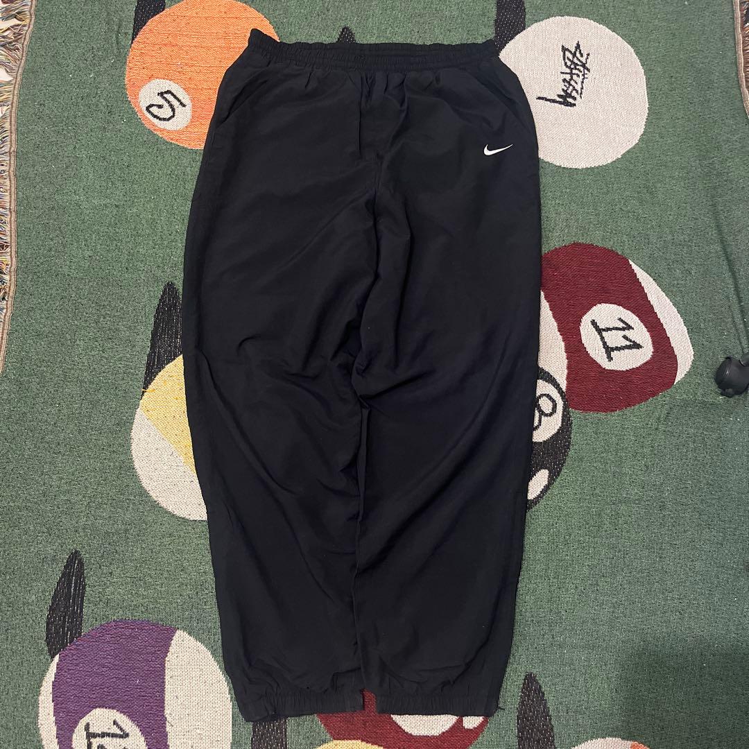 90s old nike ナイロンパンツ　ワイド　バギー　テック 古着　黒