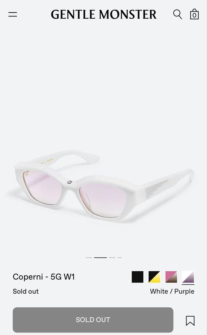 定価５万Gentlem Monster×Coperni 5G W1 白紫