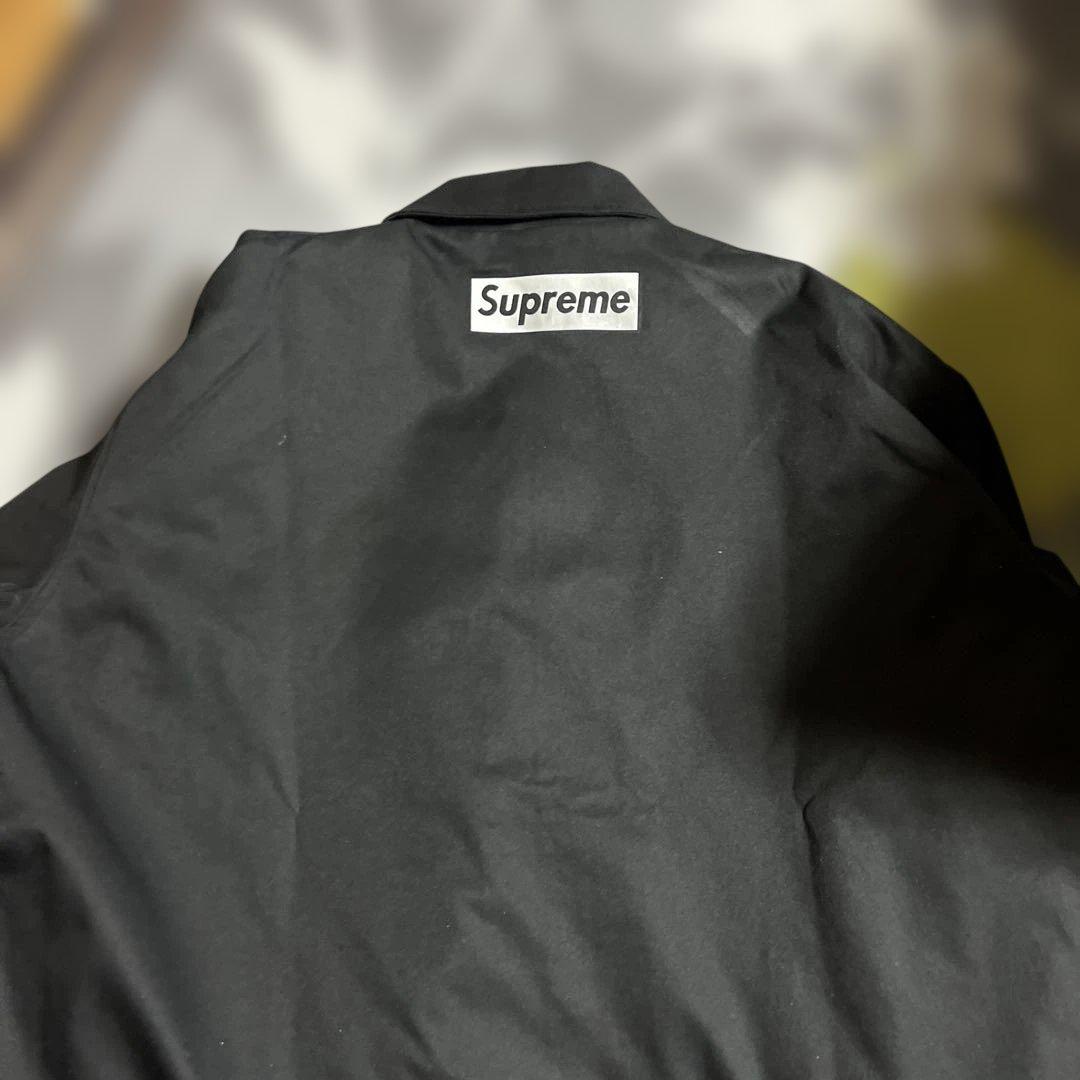 ブラック　コーチジャケット　supreme カスタム