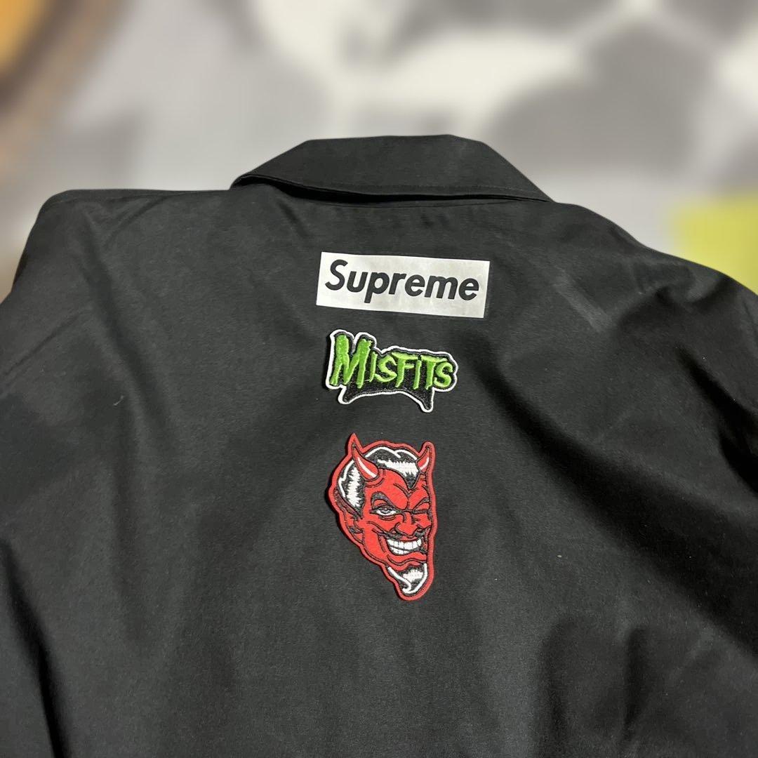 ブラック　コーチジャケット　supreme カスタム