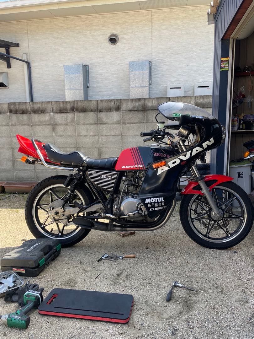 GS400 オオカワ　タックロール　皮
