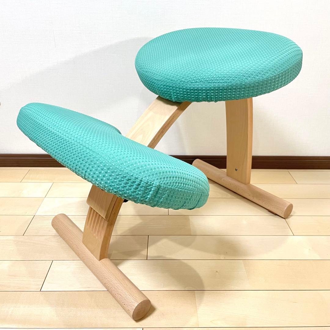 バランスチェア バランスイージー ライトグリーン 中古美品