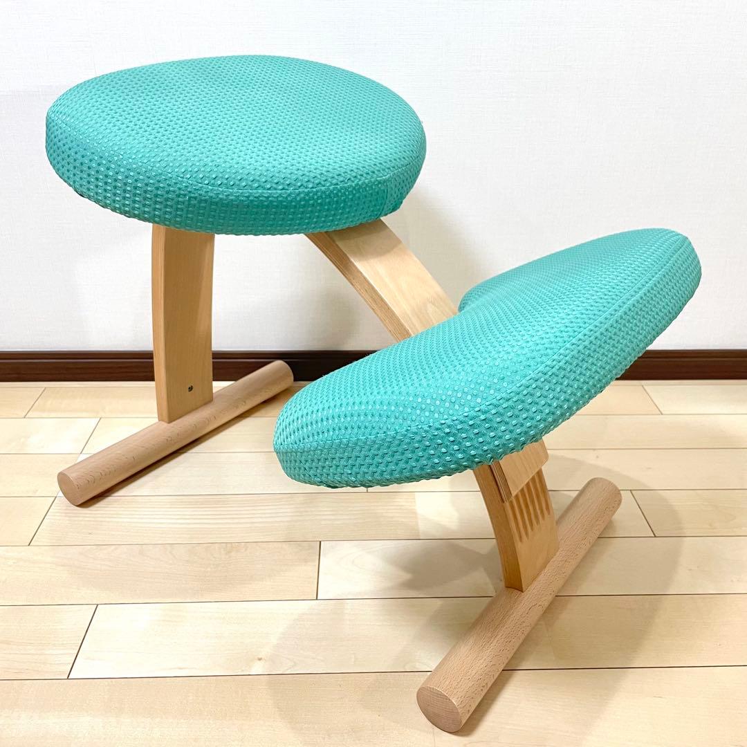バランスチェア バランスイージー ライトグリーン 中古美品