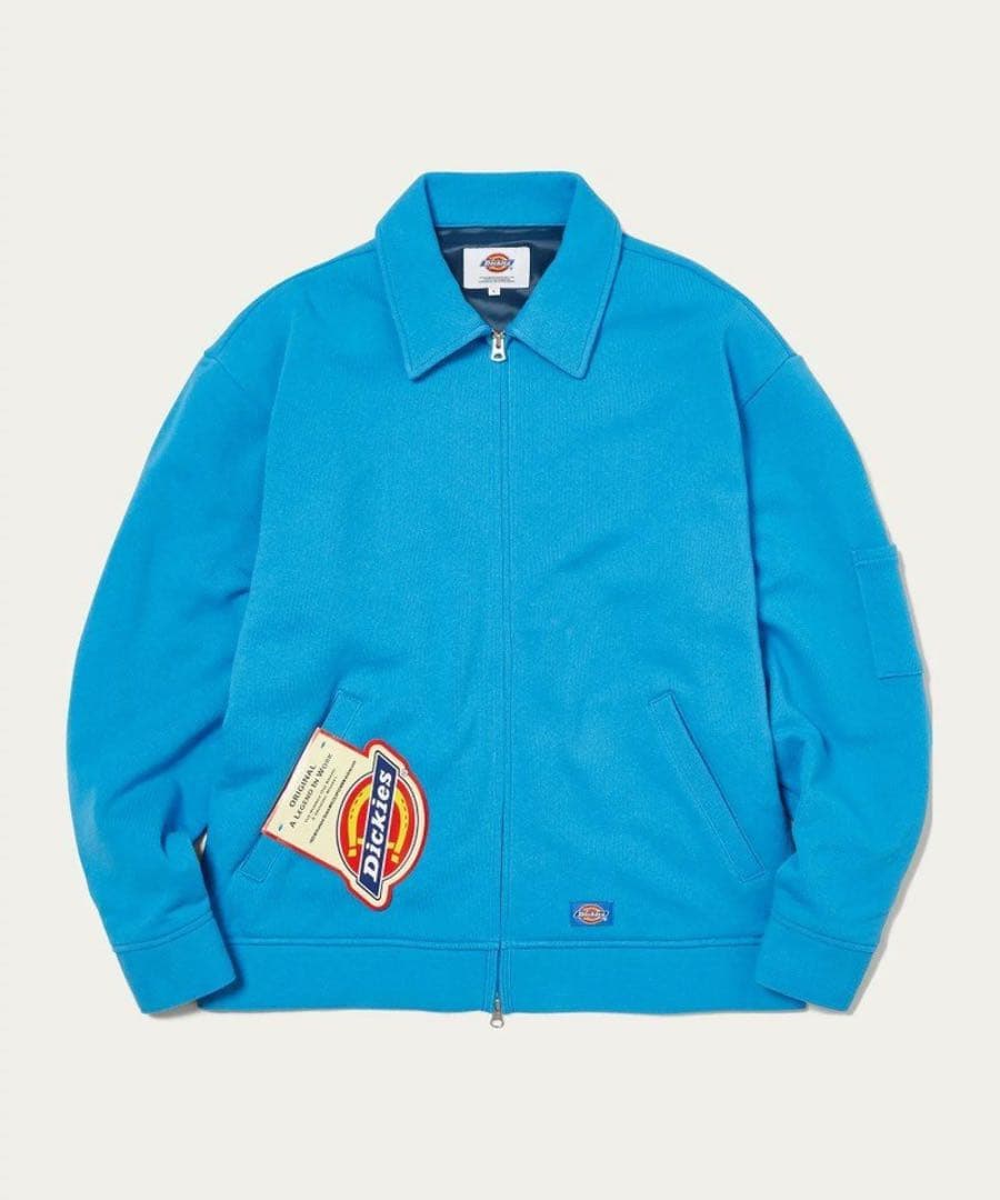 新品★別注 アイゼンハワー ジップ ジャケット 襟付き ブルー Dickies