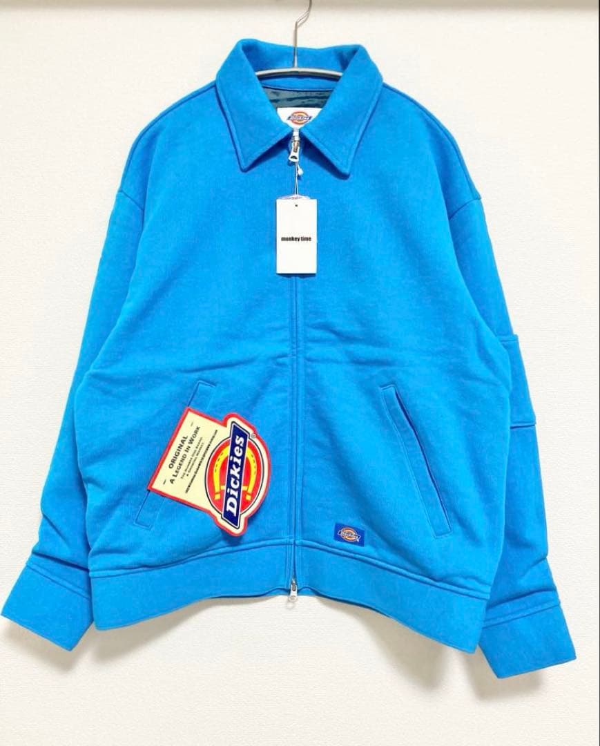 新品★別注 アイゼンハワー ジップ ジャケット 襟付き ブルー Dickies