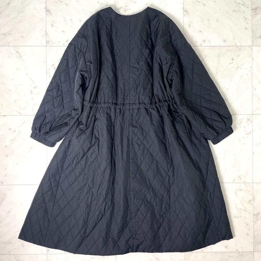 専用【美品】ビアズリー 袖バルーンキルトコート ドローコード 黒 フリーサイズ