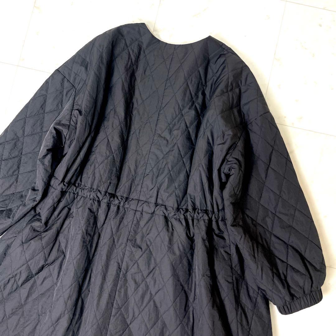 専用【美品】ビアズリー 袖バルーンキルトコート ドローコード 黒 フリーサイズ
