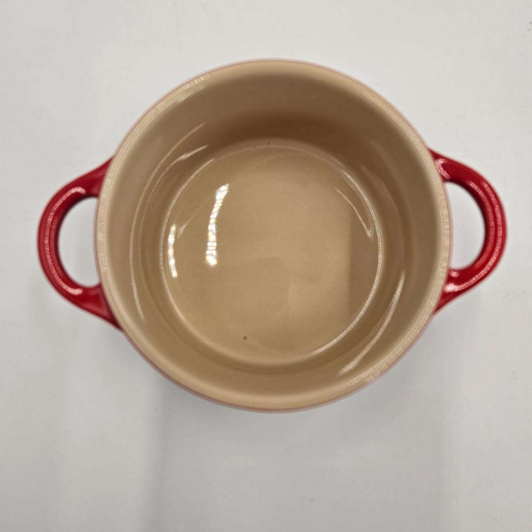 【美品】ル・クルーゼ ココット・ロンド 24cm チェリーレッド ホーロー鍋