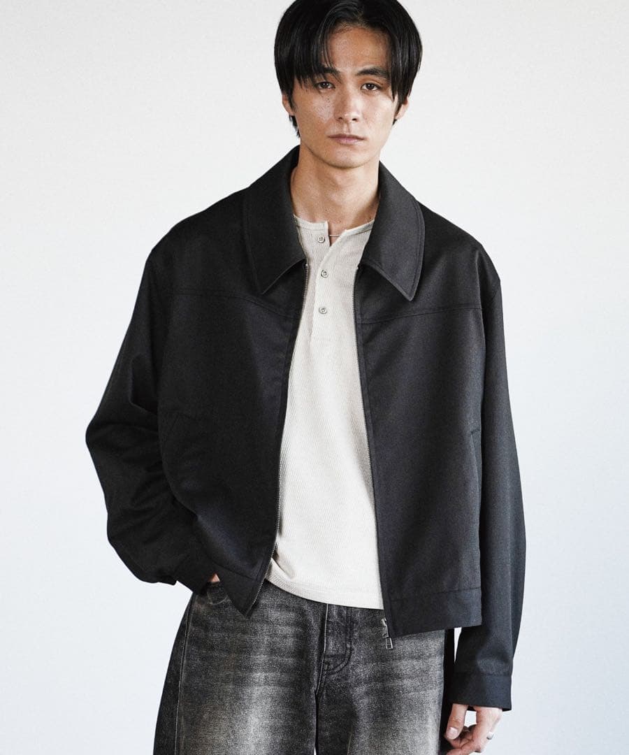 ジャケット・アウター TECH WOOL GABARDINE ZIP BLOUSON