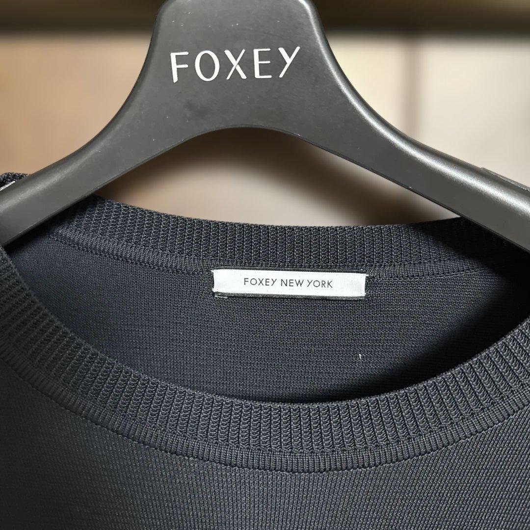 美品✨ FOXEY NEW YORK フリル付き長袖ワンピース