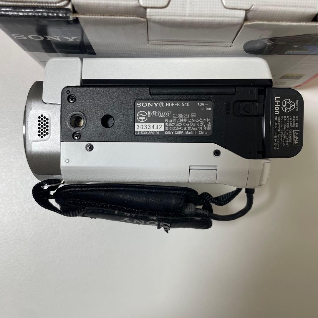 SONY HDR-PJ540 ビデオカメラ 本体　ホワイト