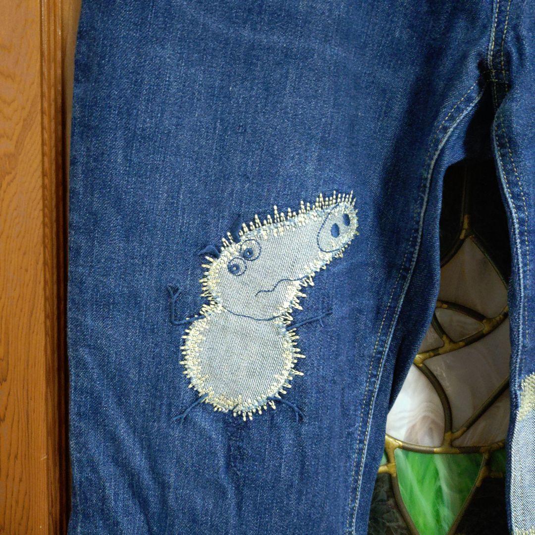 専用　日本製　アルベロベロ　刺繍デザインデニムパンツ　Ｌサイズ