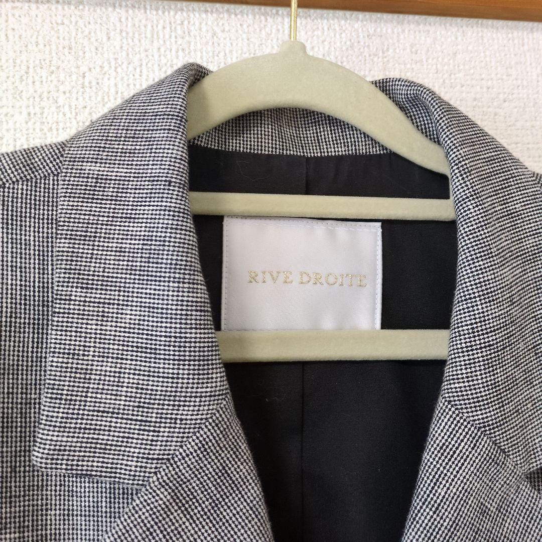 リヴドロワ RIVE DROITE リネン混ダブルブレストジャケット