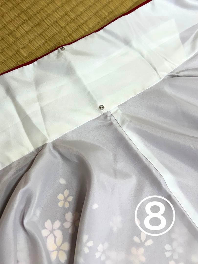 正絹振袖 グラデーション赤色花柄