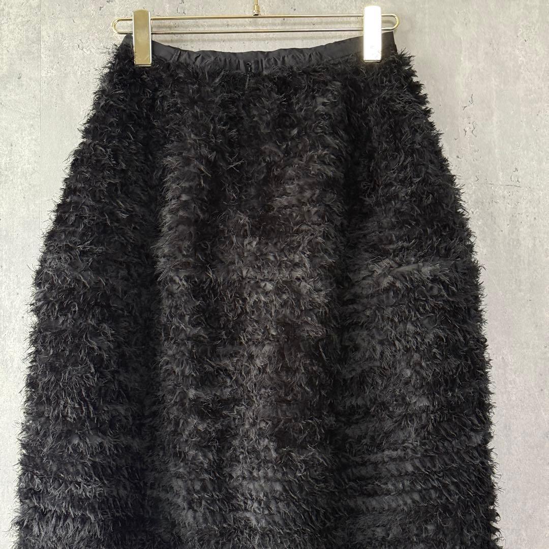 HER. ハー チュールフリルスカート コクーンシルエット ブラック 1 美品