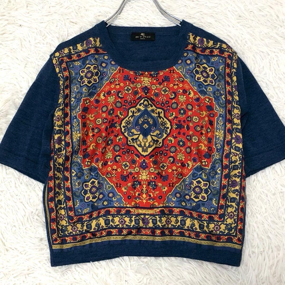 美品◎希少46サイズ◎Etro カーディガン アンサンブル 大きいサイズ