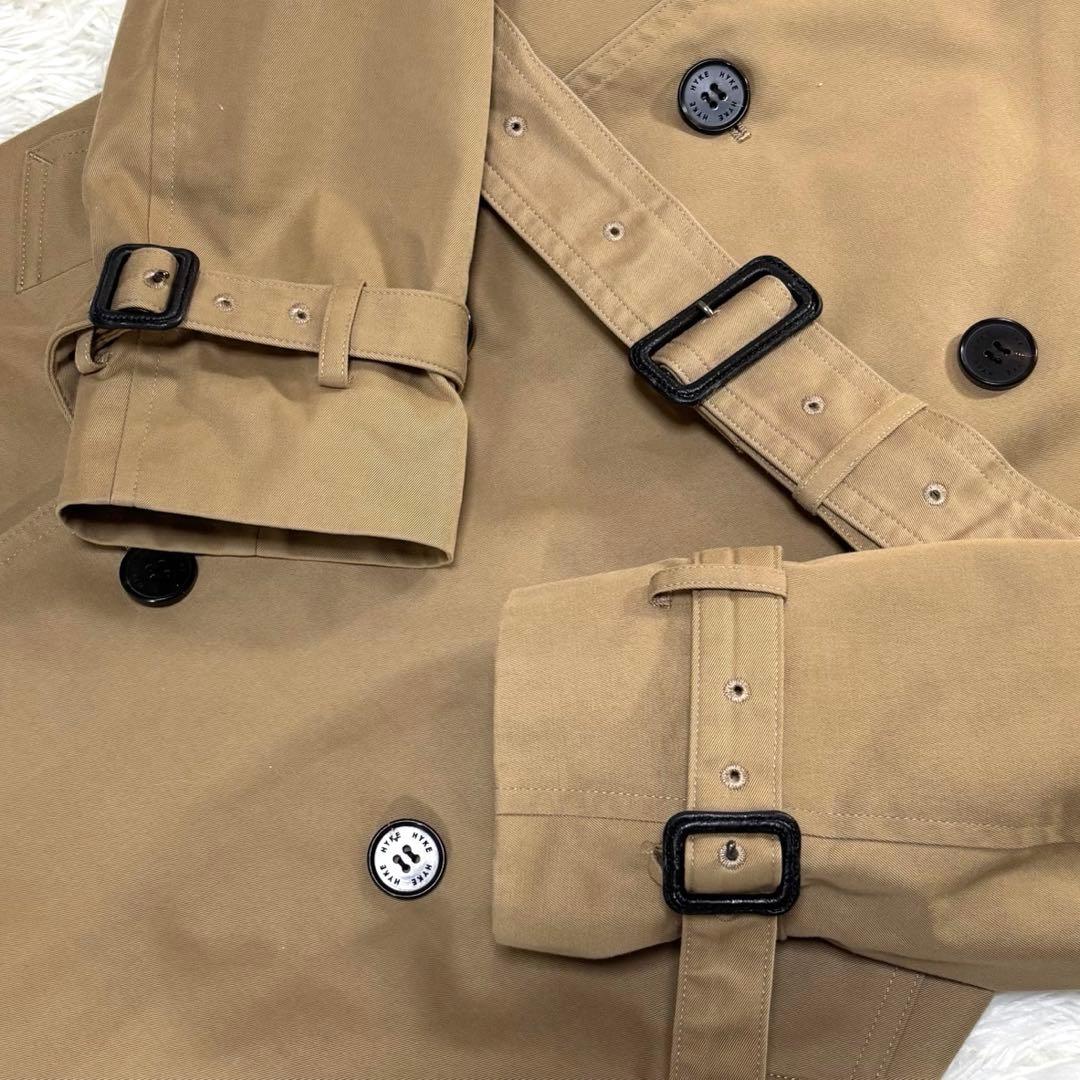 HYKE トレンチコート タイトフィット ベージュ Lサイズ