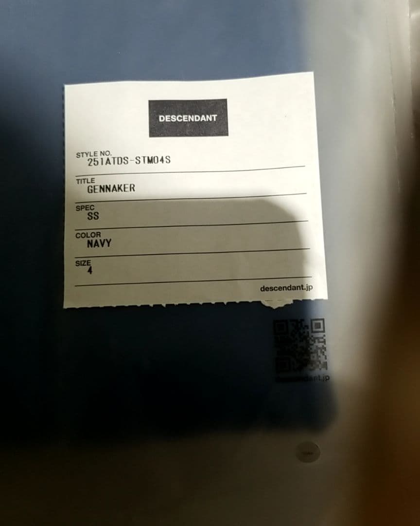DESCENDANT ggnnaker ネイビー Tシャツ サイズ4