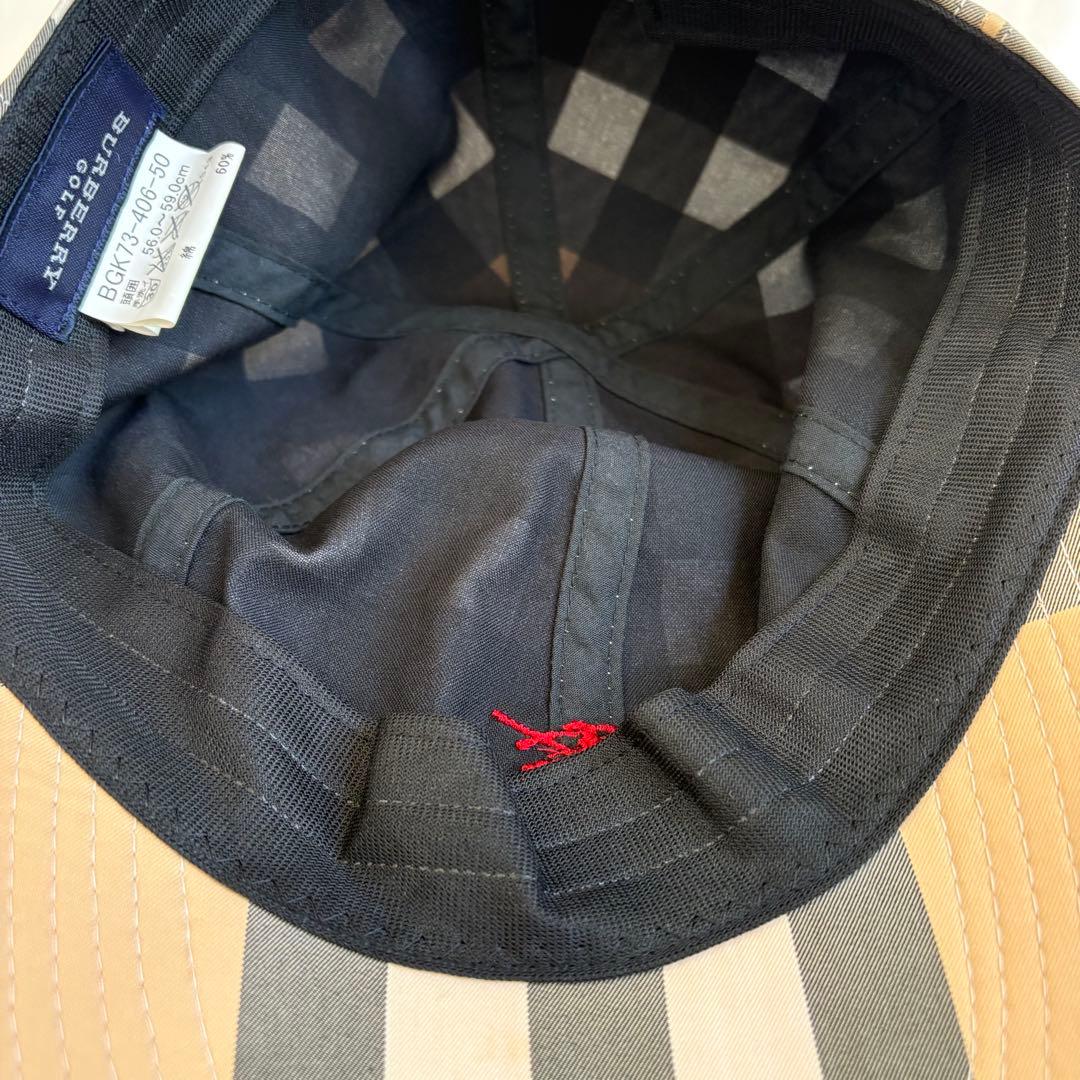 BURBERRY バーバリー ゴルフ キャップ ノバチェック ロゴ有 男女可 M