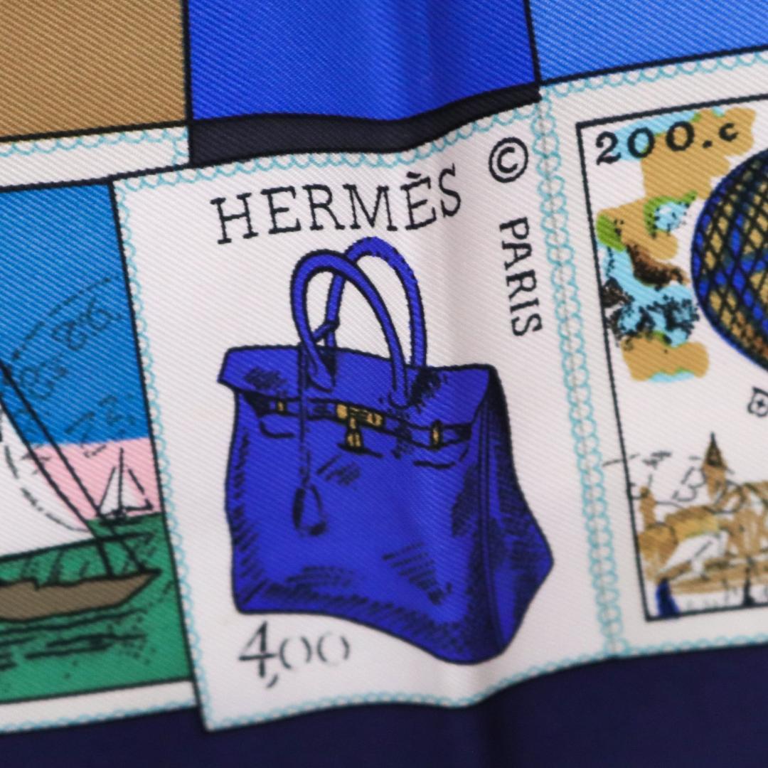 HERMES　エルメス　カレ90　CORRESPONDANCE　切手　文通