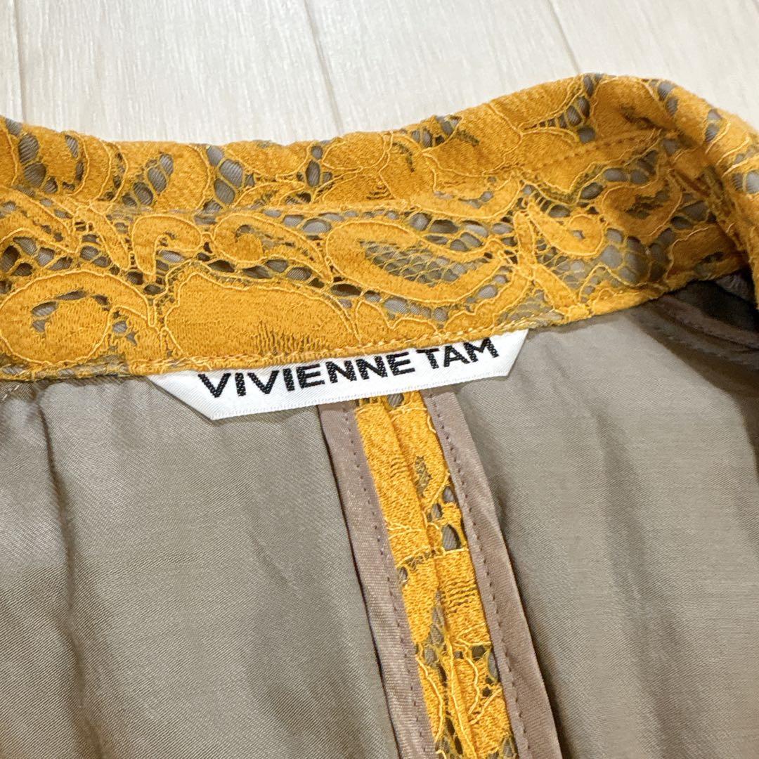 未使用品 VIVIENNE TAM レース 総柄 コート ボタニカル サイズ0