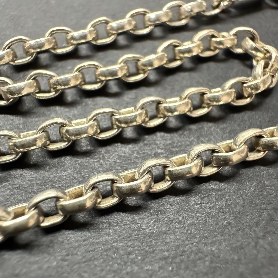 【太め 46㎝ 10g】ロールチェーンネックレス silver925