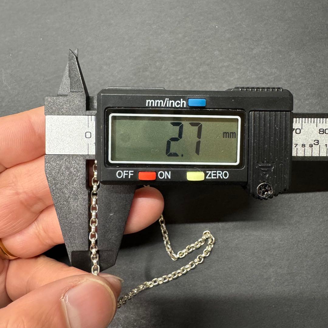 【太め 46㎝ 10g】ロールチェーンネックレス silver925