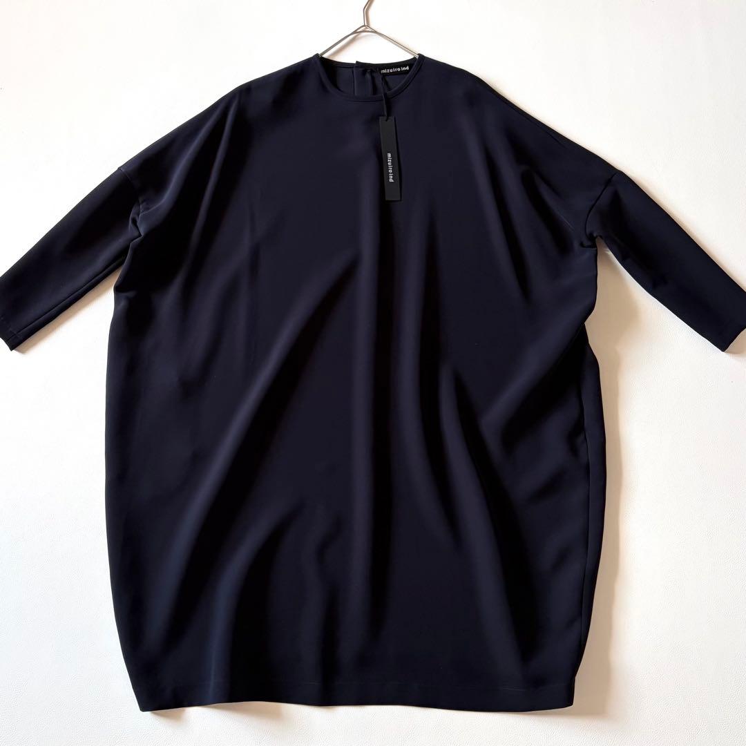 未使用タグ付き✨mizuiro ind　現行　コクーンワイドワンピース　ネイビー