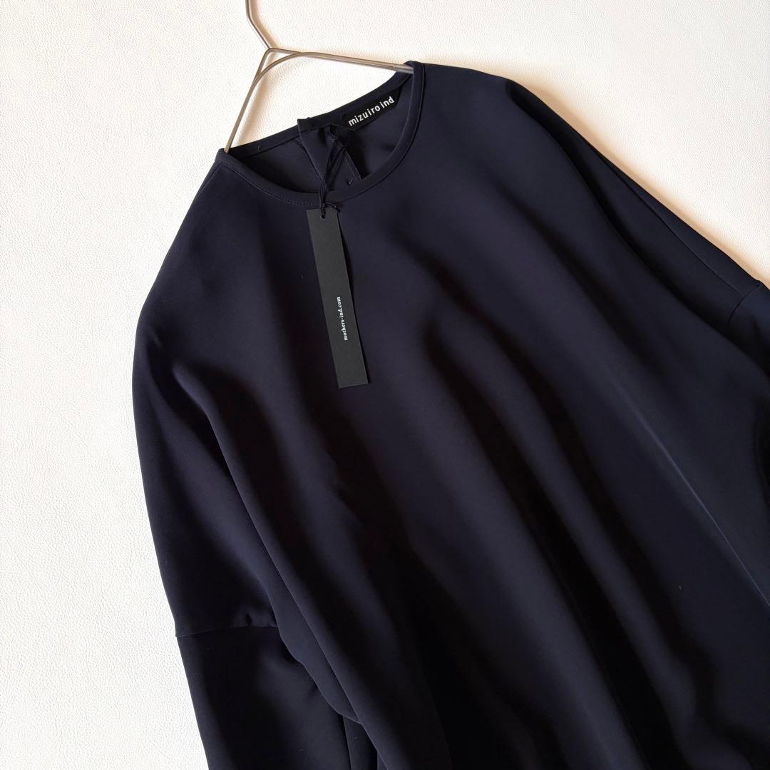 未使用タグ付き✨mizuiro ind　現行　コクーンワイドワンピース　ネイビー
