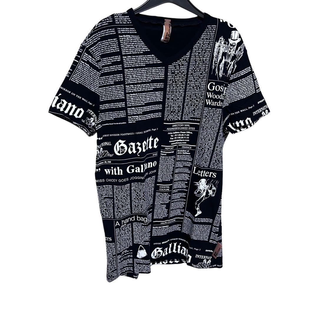 トップス John Galliano Archive News Paper T-shirt