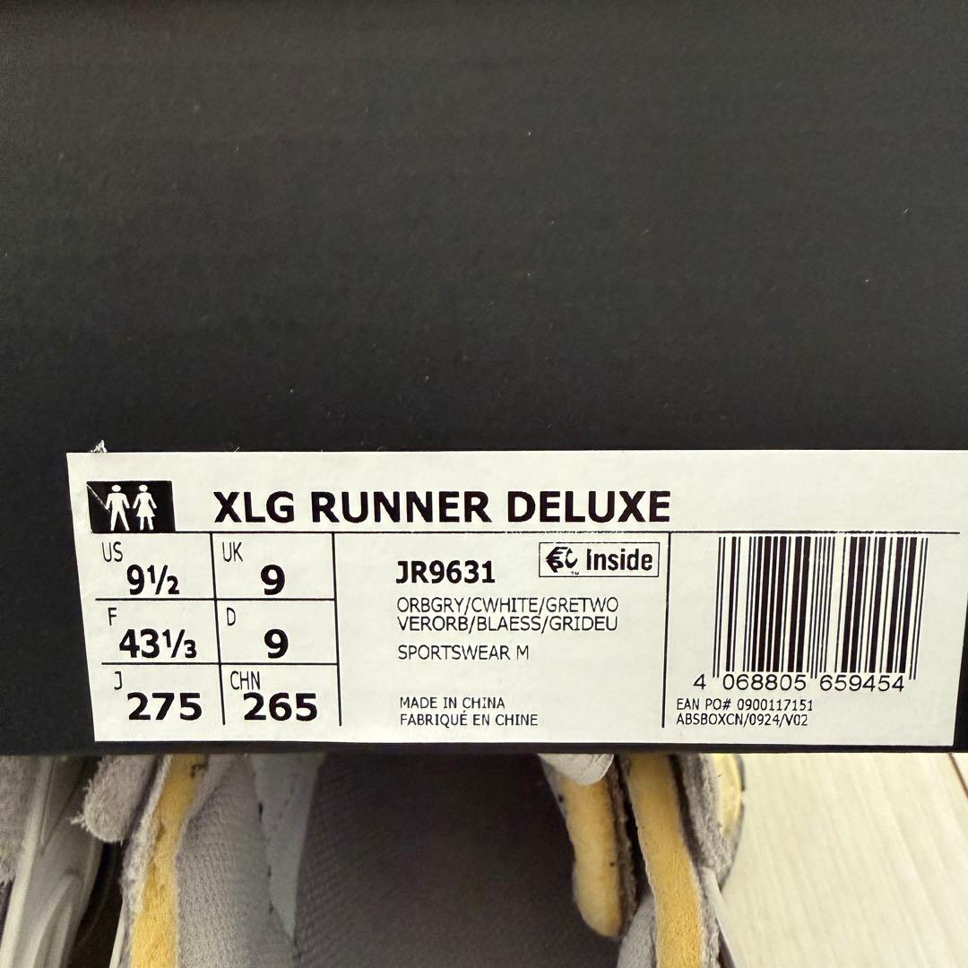 靴 adidas XLG RUNNER DELUXE 27.5cm JR9631