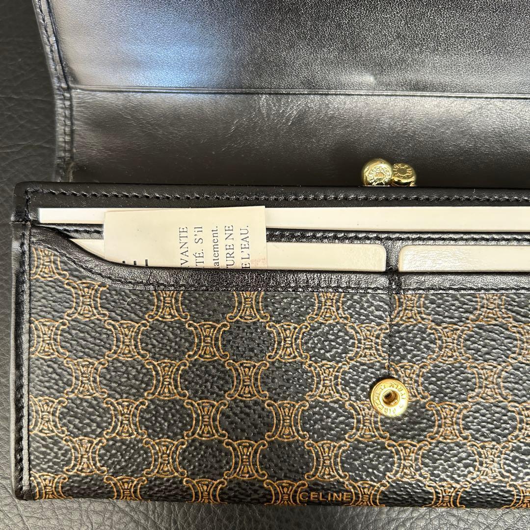 レトロ 希少 CELINE セリーヌ 長財布 マカダム柄