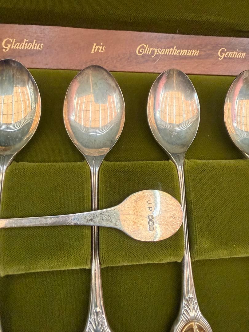 英国 王立園芸協会 純銀製スプーン12本set