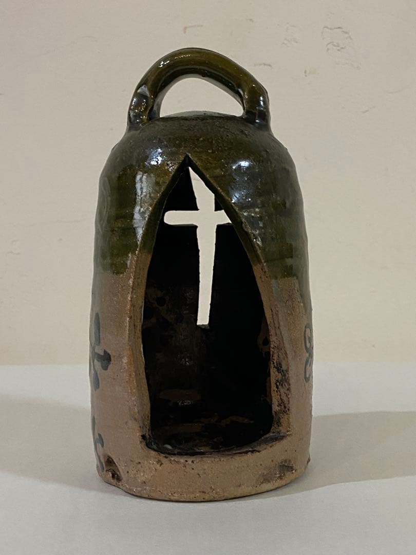 骨董　織部の灯火器　茶道具　夜咄