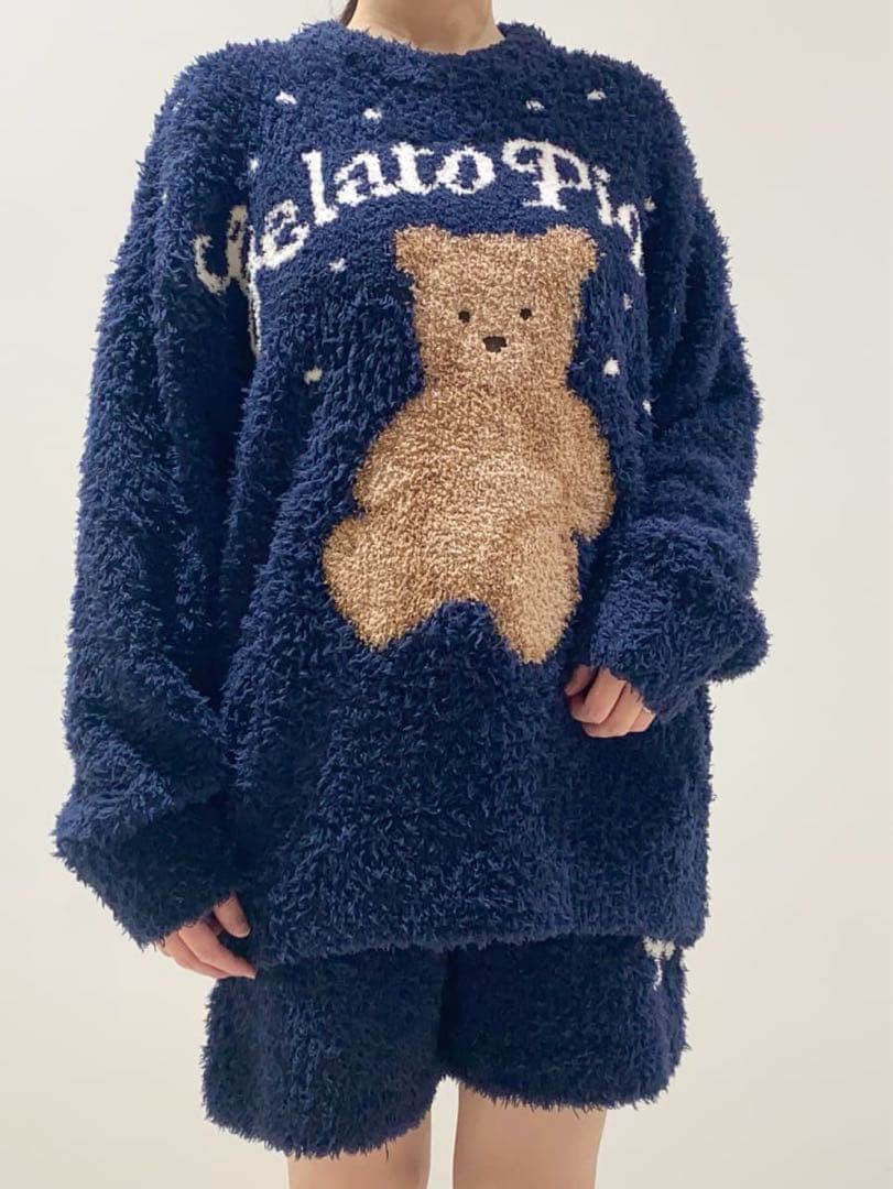 【HOLIDAY】ジェラートスノーベア プルオーバー＆ショートパンツ ネイビー