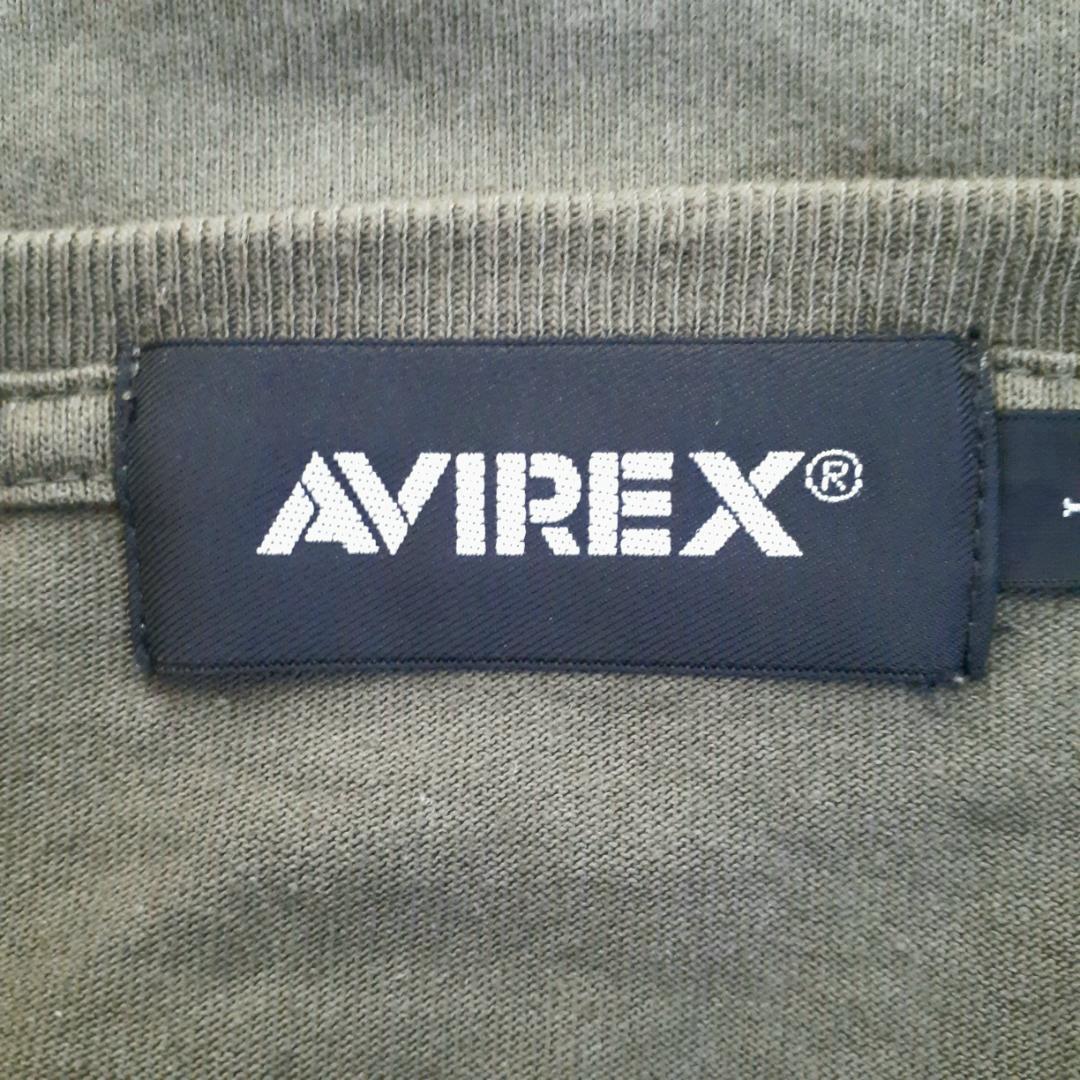 美品▲AVIREX アヴィレックス Tシャツ カーキ 枯草色 Lサイズ