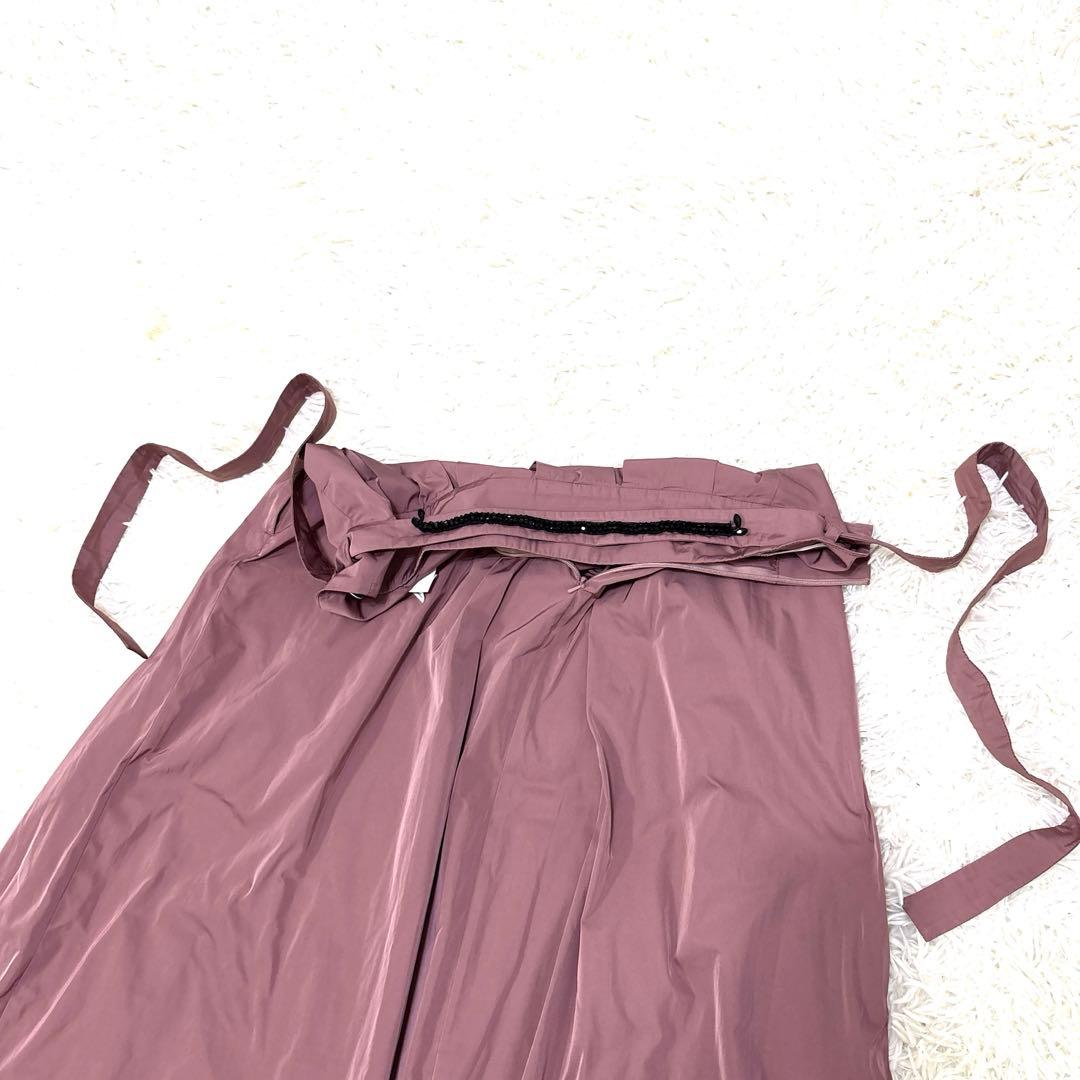 ‘S Max Mara マックスマーラ ゆったりプリーツフレアスカートピンク L
