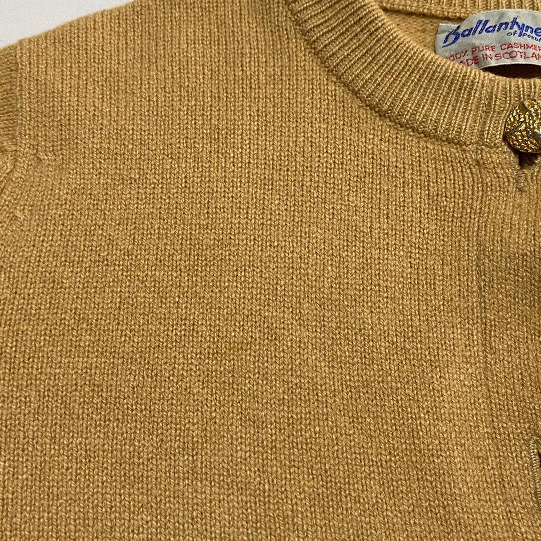 Ballantyne70〜80s カシミヤ100% スコットランドカーディガン